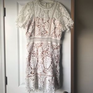 Ark n co lace white mini dress
